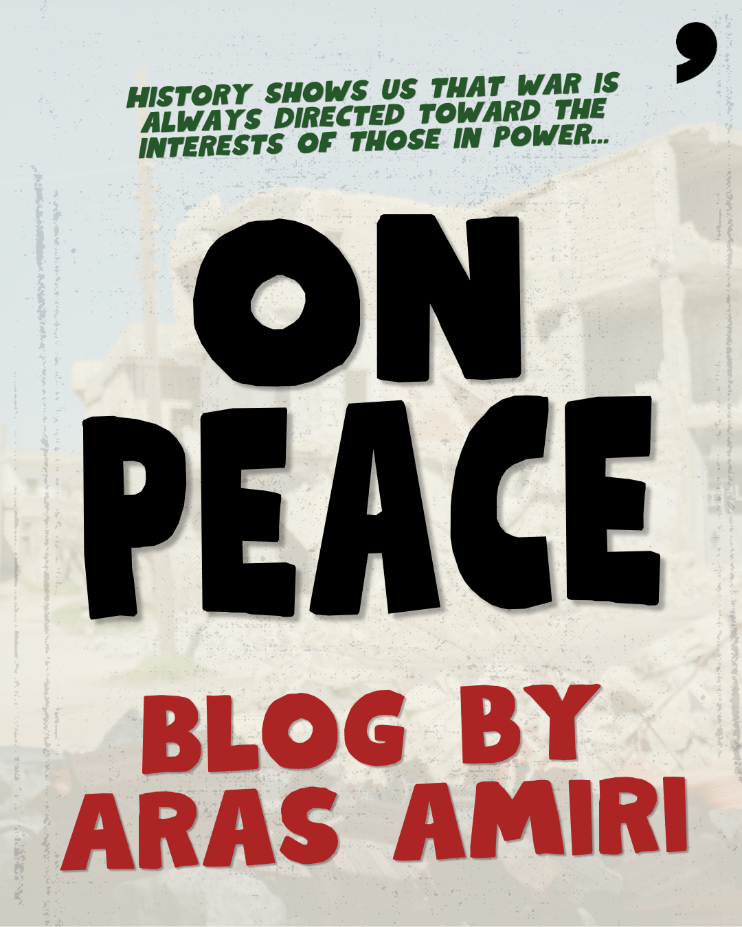 For Peace: Blog by Aras Amiri cover image