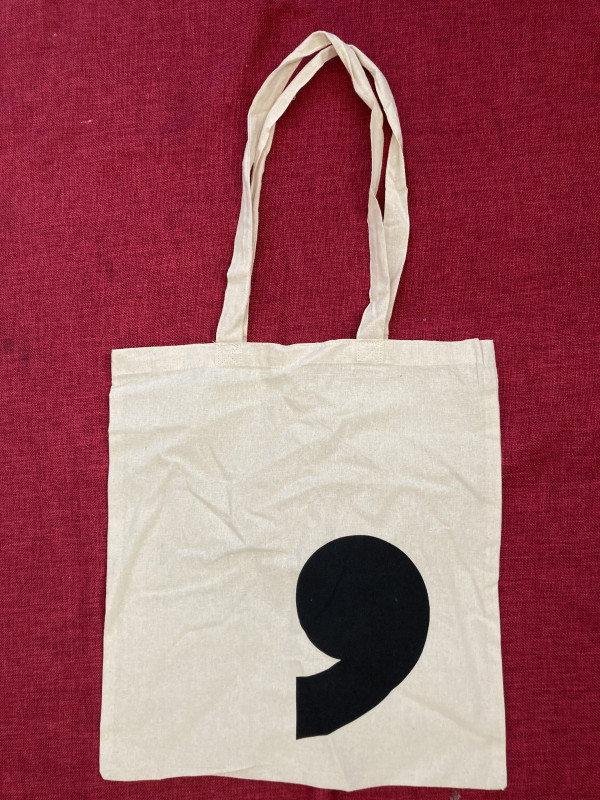 Comma tote bag - natural  book cover